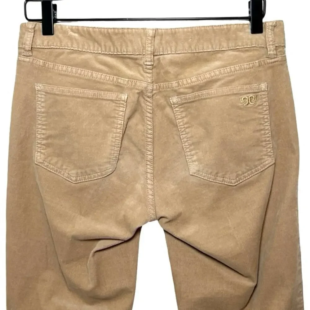 Tory Burch Women’s Slim Fit Corduroy Pants Tan Size 28